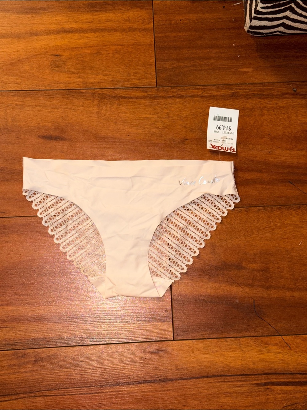 Vince Camuto Ivory Lace-Trim Bikini Panty
